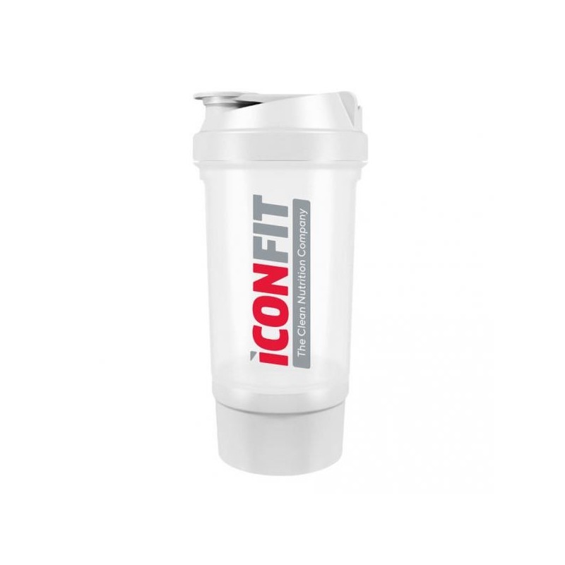 ICONFIT Shaker 500ml Two Compartments (White)