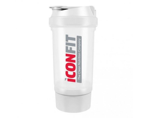 ICONFIT Shaker 500ml Two Compartments (White)