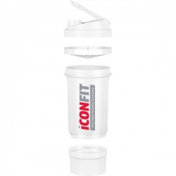 ICONFIT Shaker 500ml Two Compartments (White)