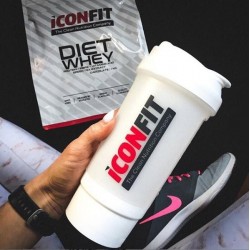 ICONFIT Shaker 500ml Two Compartments (White)